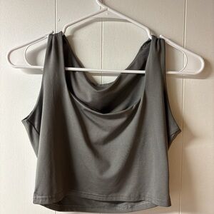 Gray Women's Drape Neck Top